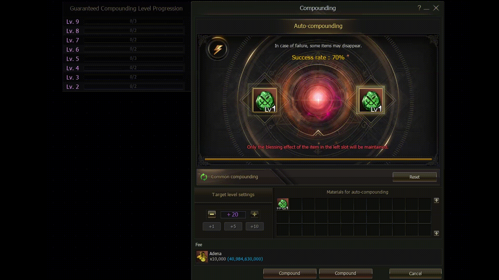 Guaranteed item enchant animation